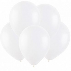 Воздушные шары 100 шт 5"(12.5 см) пастель белые Турция