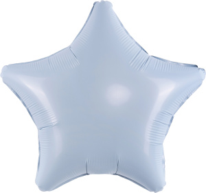 Шар (36''/91 см) Звезда, Небесный, 1 шт. в уп., 942695