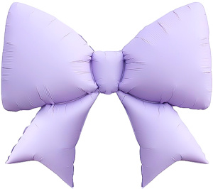 Шар (39''/99 см) Фигура, Бант, Сиреневый, Сатин, 1 шт. в уп., 26834