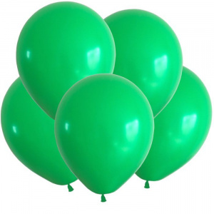 Воздушные шары пастель 100 шт. 12"/30  см зеленый. Веселый праздник