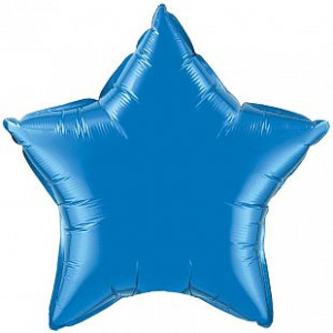 Шар фольгированный звезда 32"(81 см) цвет синий   1 шт