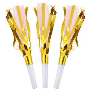 Карнавальные гудки, Шумчики, Розовый/Золото, Металлик, 16 см, 6 шт. в упак. , 6234072