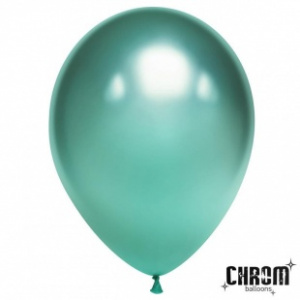 Воздушные шары 50 шт 12"(30 см) Хром зеленый Китай