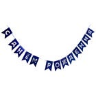 1505-2423 Гирлянда-флажки С ДР синяя/сер 500см/G