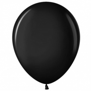Воздушные шары 100 шт 12"(30 см) черный пастель Малайзия