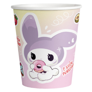 Стаканы бумажные "С Днем Рождения" Кавайи (Kawaii) 6 шт в упаковке