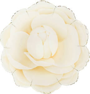 Шар (19''/48 см) Цветок, Камелия, Кремовый, 1 шт. в уп., 27563P
