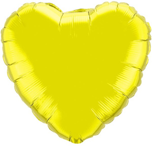 Шар фольгированный сердце 18"(45 см) золото (Flex) 1 шт
