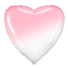 Шар фольгированный сердце 18"(45 см ) розовый градиент (Flex) 1 шт