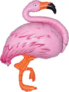 Шар фигура фольгированная 51"(103 см) Фламинго розовый FM 1 шт