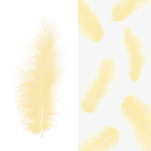 Перья, Премиум, Кремовый, 12-15 см, 30 шт., 6015542