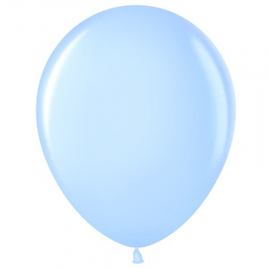 Воздушные шары 100 шт 12"(30 см) голубой пастель Малайзия