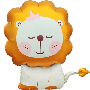 Шар (30''/76 см) Фигура, Львенок, Сатин, 1 шт. в уп., 26295PL