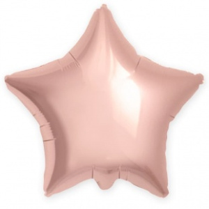 Шар фольгированный звезда 19"(45 см) цвет розовое золото 1 шт