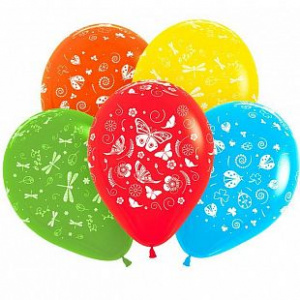 Воздушные шары 12"(30 см) Летнее настроение 3диз 5 ст 50 шт