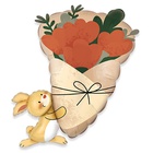 1207-6661 К ФИГУРА Зайка с букетом цветов