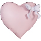 1207-6635 К ФИГУРА Сердце розовое Бант белый