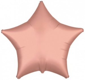 Шар фольгированный звезда 21" (Агура) цвет розовый коралл 1 шт