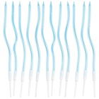 1502-6682 Свечи Волна голубые с подст 13см 12шт/G