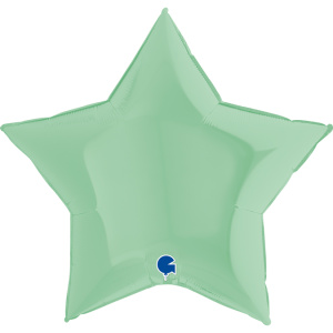 Шар фольгированный звезда 36"(90см) цвет нежная мята 1 шт