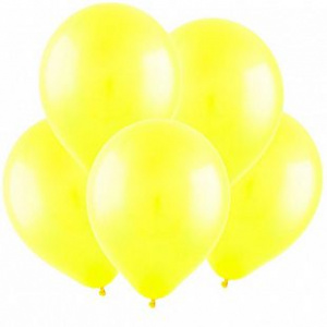 Воздушные шары 100 шт 5"(12.5 см) пастель желтый Турция