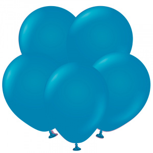 Воздушные шары 100 шт 12"(30 см) пастель Лазурный синий Турция