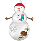 1207-6306 А ФИГУРА/P35 Снеговик в лесу сатин