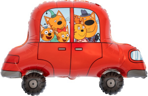 Шар (30''/76 см) Фигура, Три Кота, Автомобиль, 1 шт. в уп., 401115