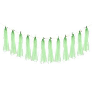 Гирлянда Тассел, Зеленый, 35*12 см, 12 листов.