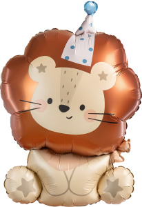 Шар (33''/84 см) Фигура, Львенок в колпачке, 1 шт., 27538