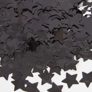 Конфетти фольга Звезда, черный Металлик, 1,5 см, 50 гр.