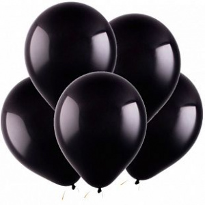 Воздушные шары 100 шт 12"(30 см) пастель черный 
