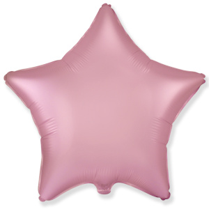 Шар фольгированный звезда 18"(45 см) Розовый сатин FM