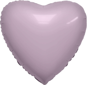 Шар фольгированный сердце 19"(48 см) цвет Орхидея 1 шт (Агура)