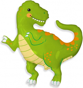 Шар фигура фольгированная 33"(84 см)  Веселый динозаврик1 шт.