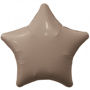 Шар фольгированный звезда 19"(48 см) цвет  Мистик какао 1 шт. Агура