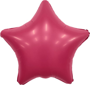 Шар фольгированный звезда 19"(48 см) цвет Viva Magenta, Сатин, 1 шт.