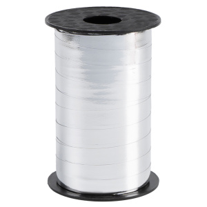 Лента полипропиленовая (1 см*250 м) Серебро, Матовый металл, 1 шт.