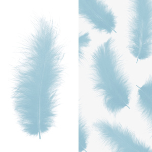 Перья, Премиум, Ретро Голубой, 12-15 см, 30 шт., 6015544