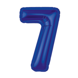 Шар (40''/102 см) Цифра, 7 Slim, Полуночно-синий, 1 шт. в уп., 941285