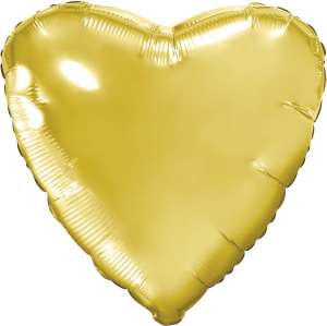ШФ сердце 19"(46 см) светлое золото1 шт