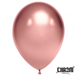 Воздушные шары 12"(30см)Хром розовое золото 50 шт