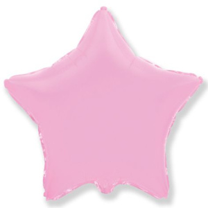 Шар фольгированный звезда 18"(45 см) Розовый / Pink baby 1 шт