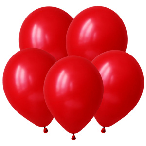 Воздушные шары 100 шт 10"(25 см) Красный яркий ТМ DECOBAL