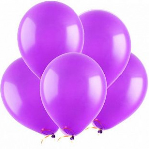 Воздушные шары 100 шт 5"(12.5 см) пастель фиолетовый Турция
