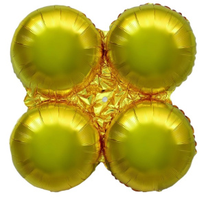 Шар фольгированный круг 22"(56 см ) Подставка для шаров, Золото, 1 шт. (Flex) 1 шт