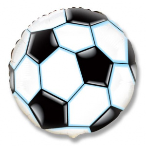 Шар фольгированный круг 18"(46 см) Футбольный мяч