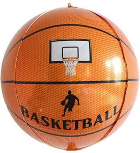 Шар 3D (22''/56 см) Сфера, Баскетбольный мяч, 1 шт., 27176