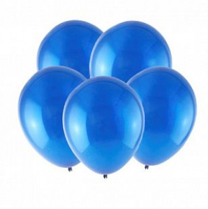 Воздушные шары 100 шт 12"/30 см  Кристалл цвет синий