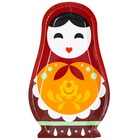 1502-6694 Тарелка фигурная Матрешка 23см 6шт/G